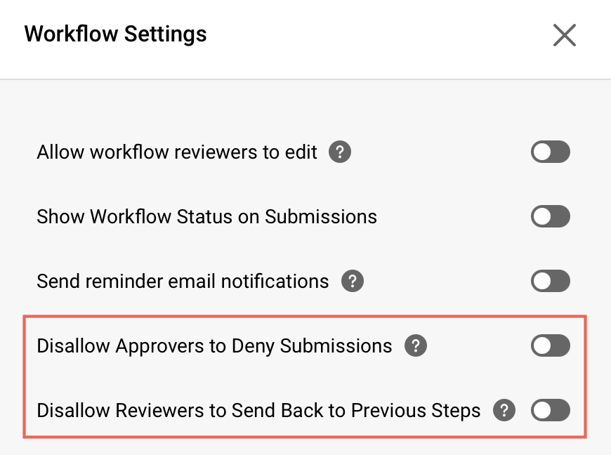 Screenshot showing where to disallow denials