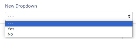 Drop down gadget options