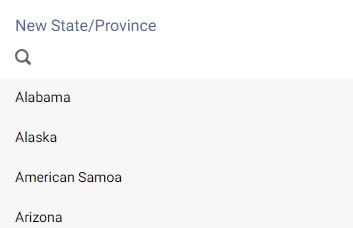 State/Province Options