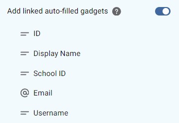 Setting to enable linked auto filled gadgets