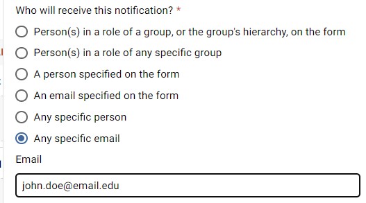 Will be approved by any specific email specified
