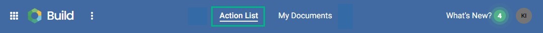 Location of Action List in Build