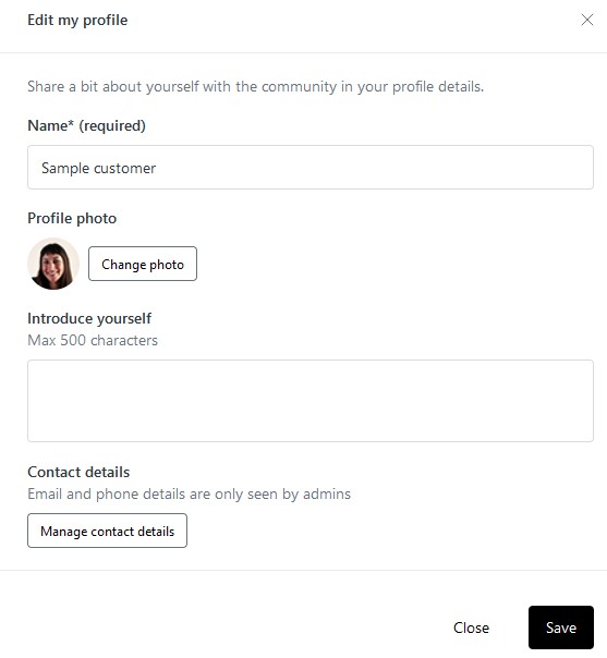 Platform - Screenshot of profile