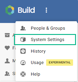 System Settings within Suite Menu