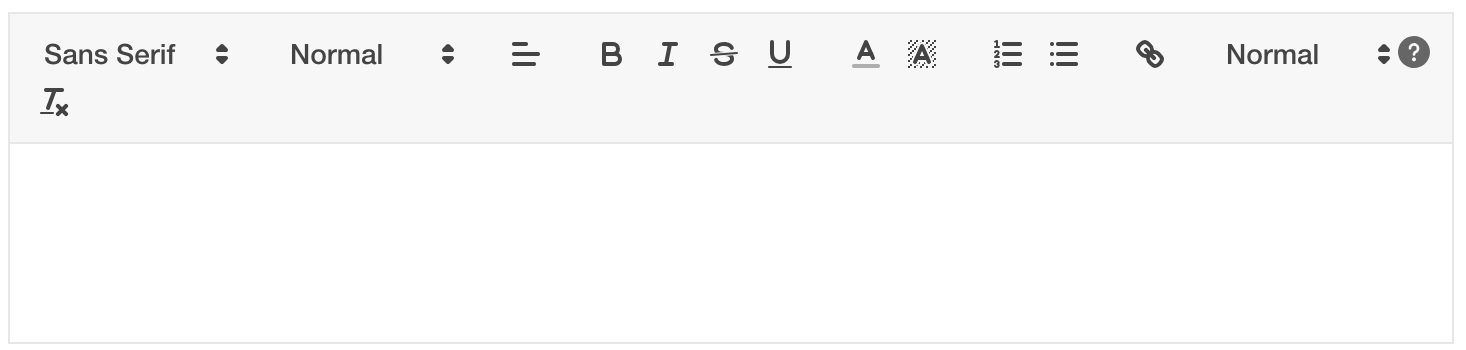 Platform - Current Rich Text Editor