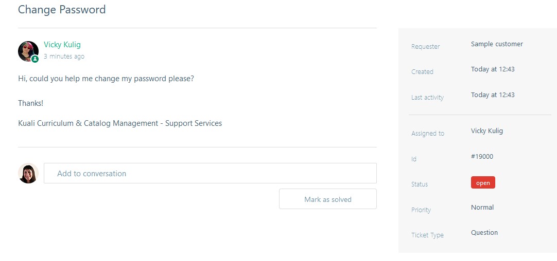 Platform - Screenshot of tickets in support portal
