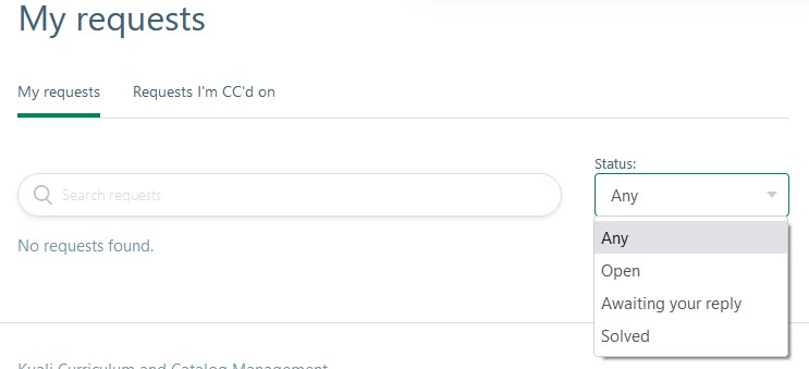 Platform - Screenshot of requests