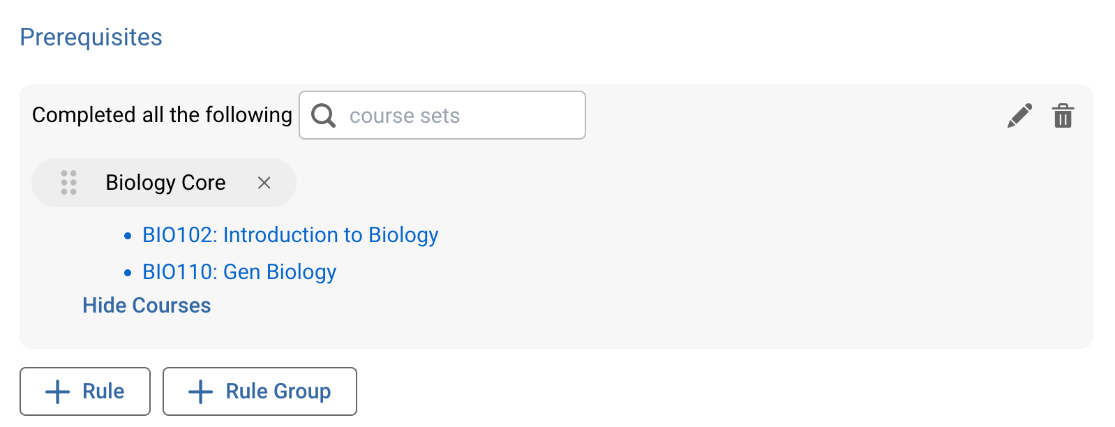 Academic Ops - Adding core set to requirements