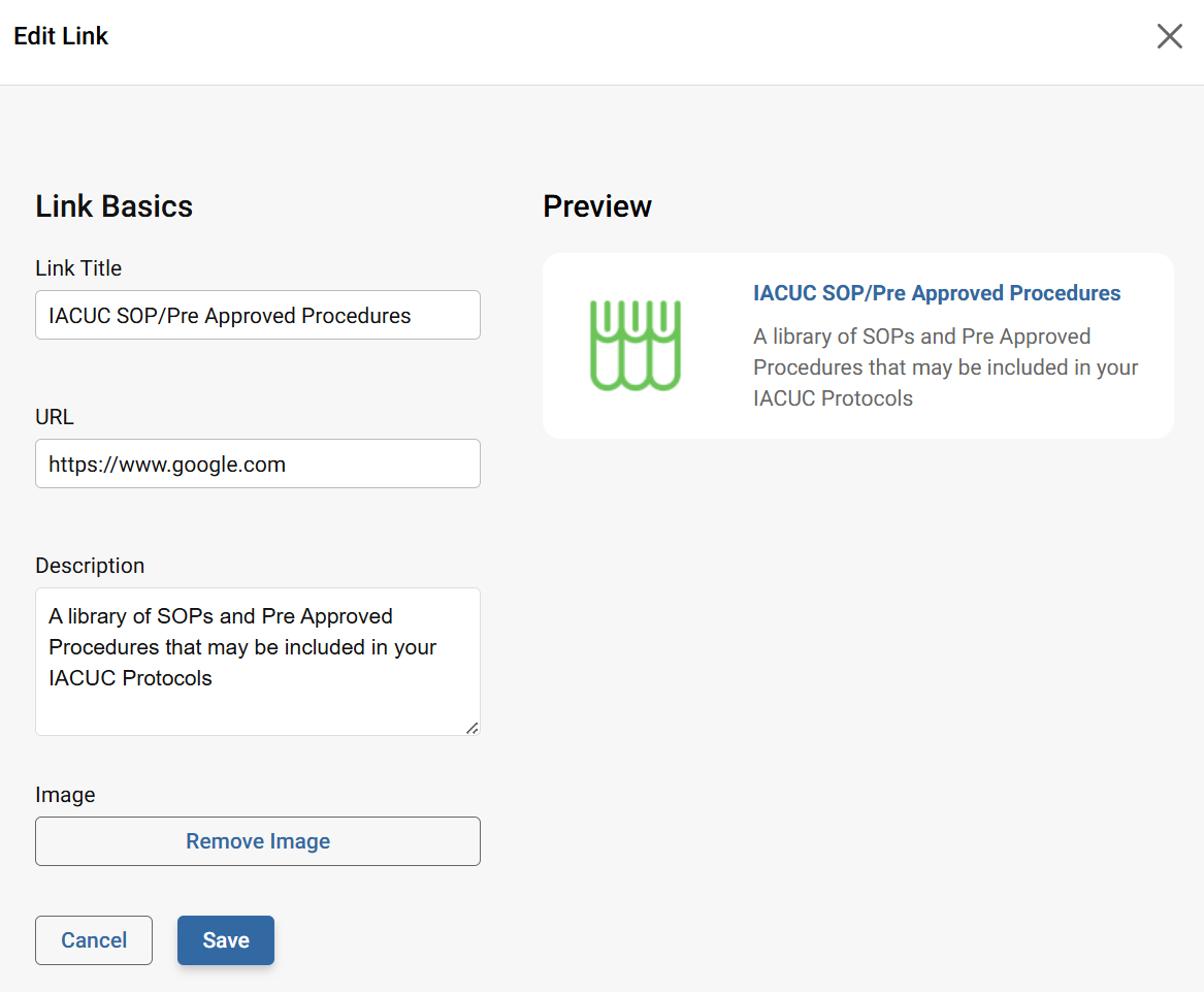 Adding new Link example