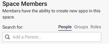 Screenshot of Space Member assignment