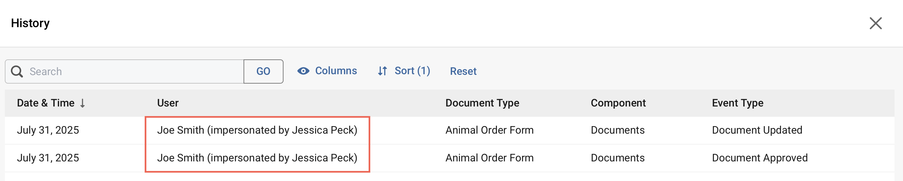 Platform - History - Impersonation