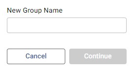 Screenshot showing where to name a new group