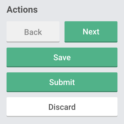 Screenshot of the save or submit options