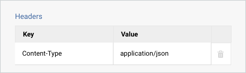 Screenshot of headers
