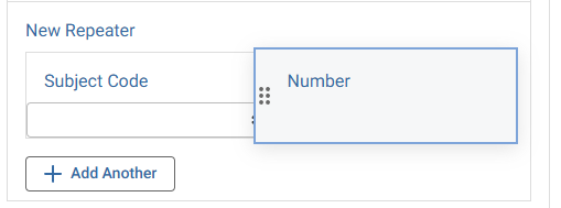 Platform - Build - Add Subject Code and Number to Repeater