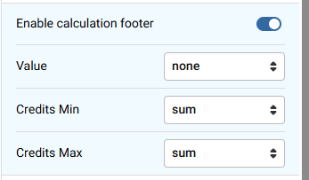 Platform - Build - Calculation footer