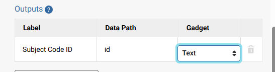 Platform - Build - Outputs - Subject Code ID