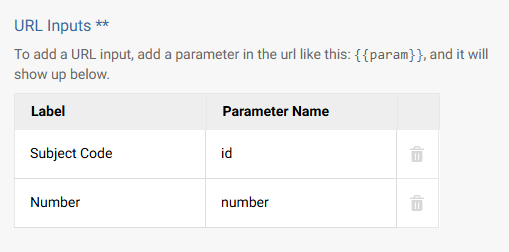 Platform - Build - URL Inputs