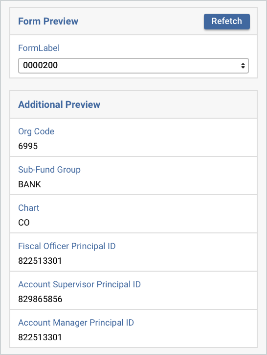 Screenshot of a sample test run for a Financials integration