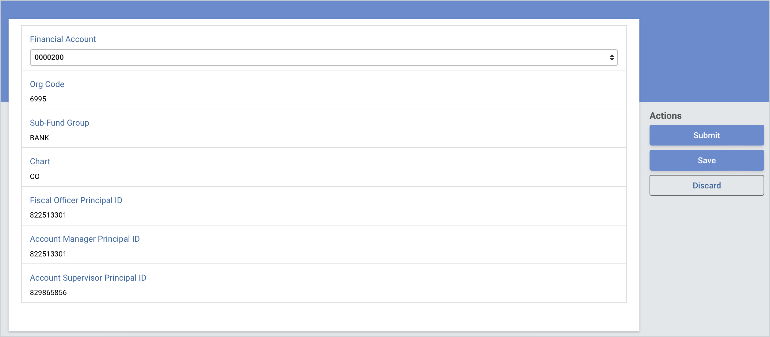 Screenshot of how the Financials integration will look on a form