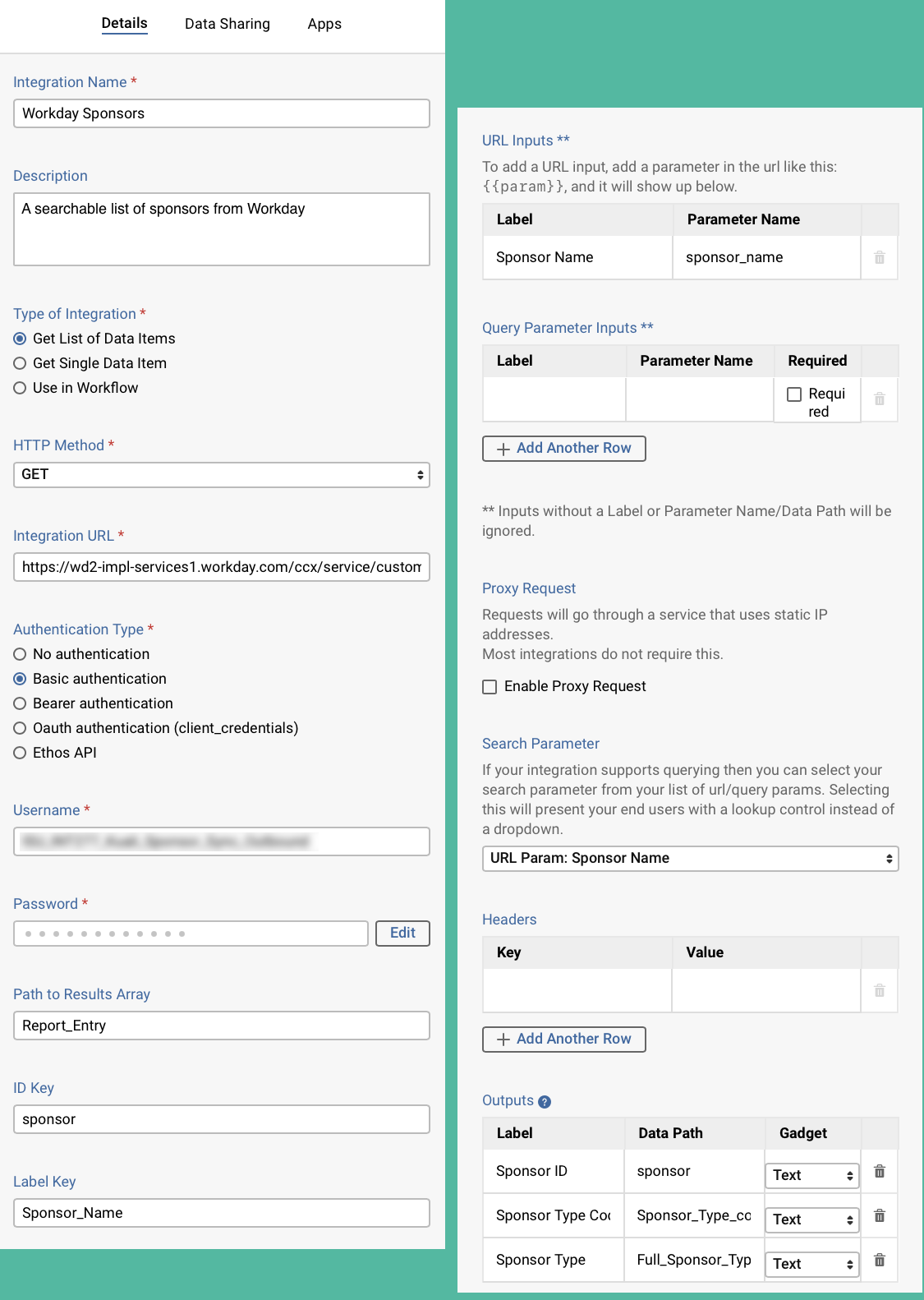 Platform - Integration - Workday example