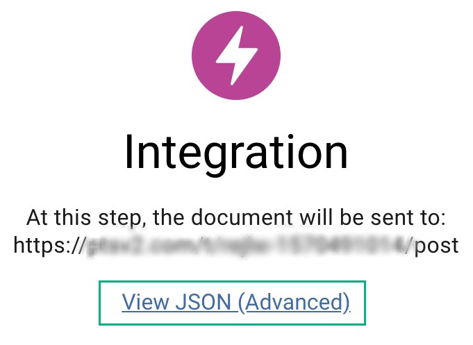 Integration step in workflow