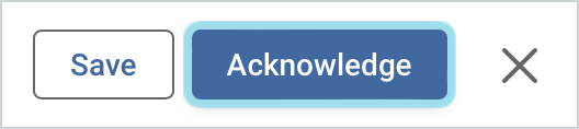 Screenshot showing the acknowledge option