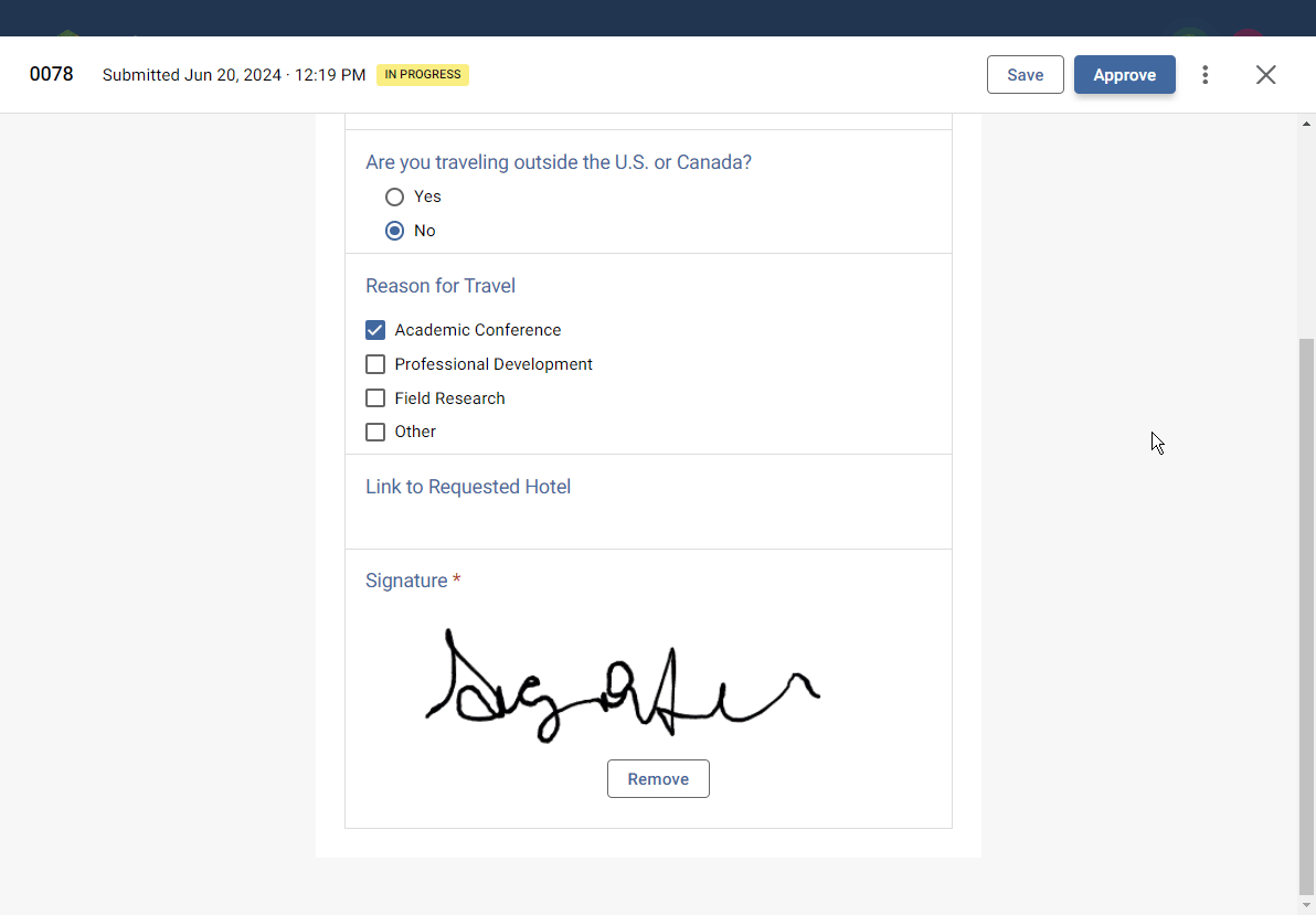 Gif showing an example where a restart is not needed