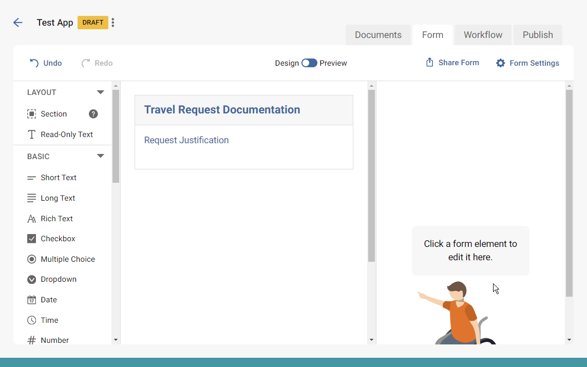 Gif showing how to duplicate a field on a form