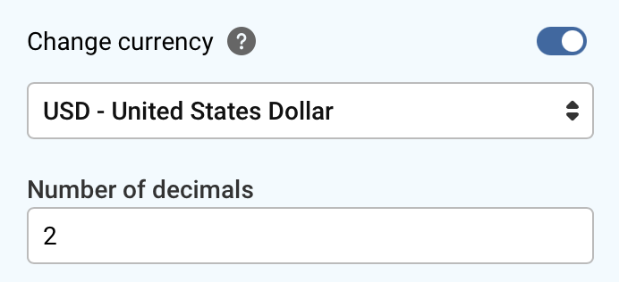 Platform - Currency gadget - Change currency config
