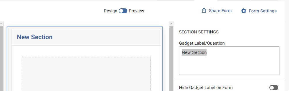 Gif of providing a field label