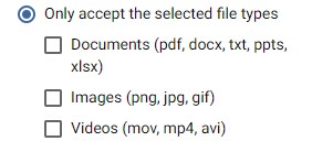 Selected file types only