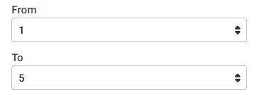 From To option range setting