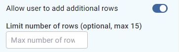 Setting to allow users to add rows