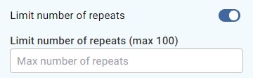Setting to limit total number of repeats