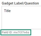 Default field ID