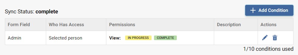 Review conditional permissions