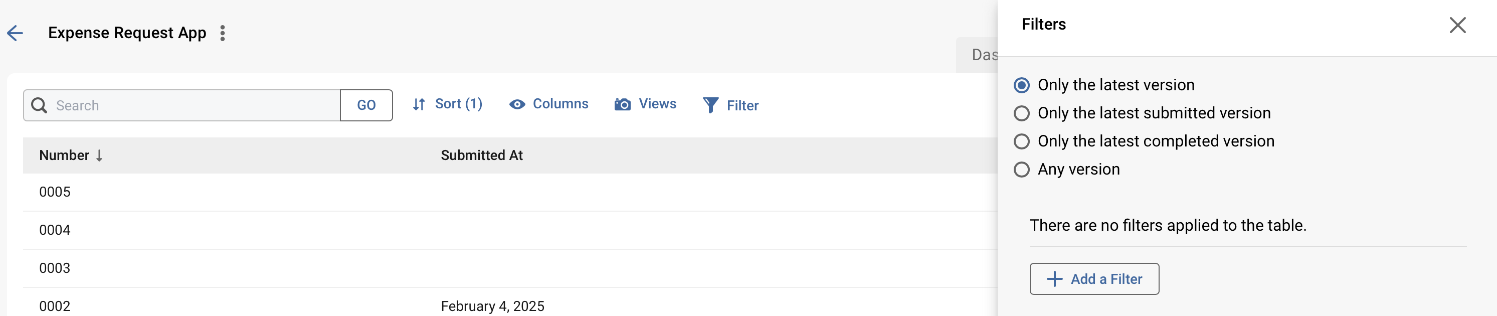 Platform - Filter - Version options.png