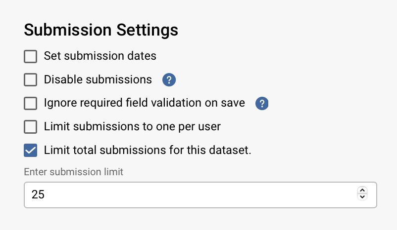 Platform - Submission Settings