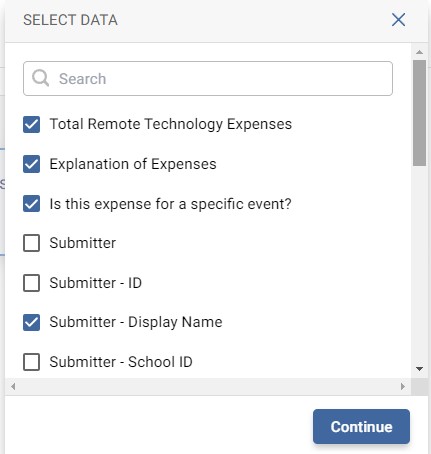 Screenshot showing the Linked Data options