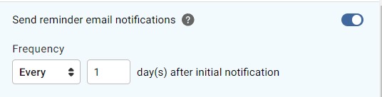 Timer for sending notifications