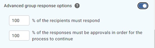Advanced group response options