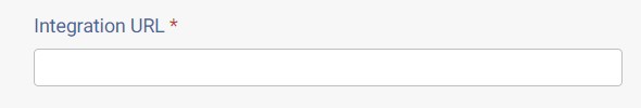 Integration URL field
