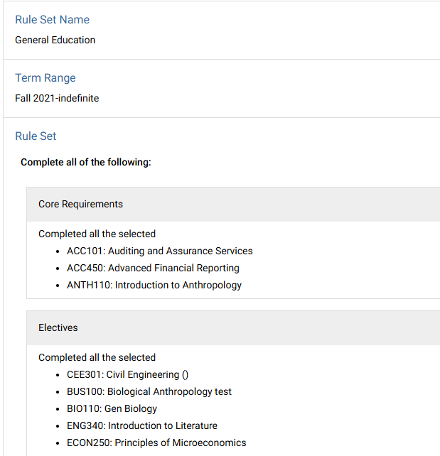 Academic Ops - Rule Set Example