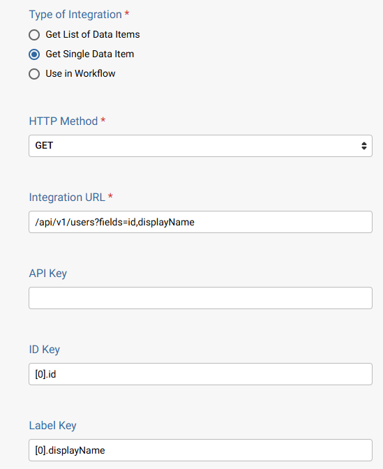 Integration - External to Internal User Settings