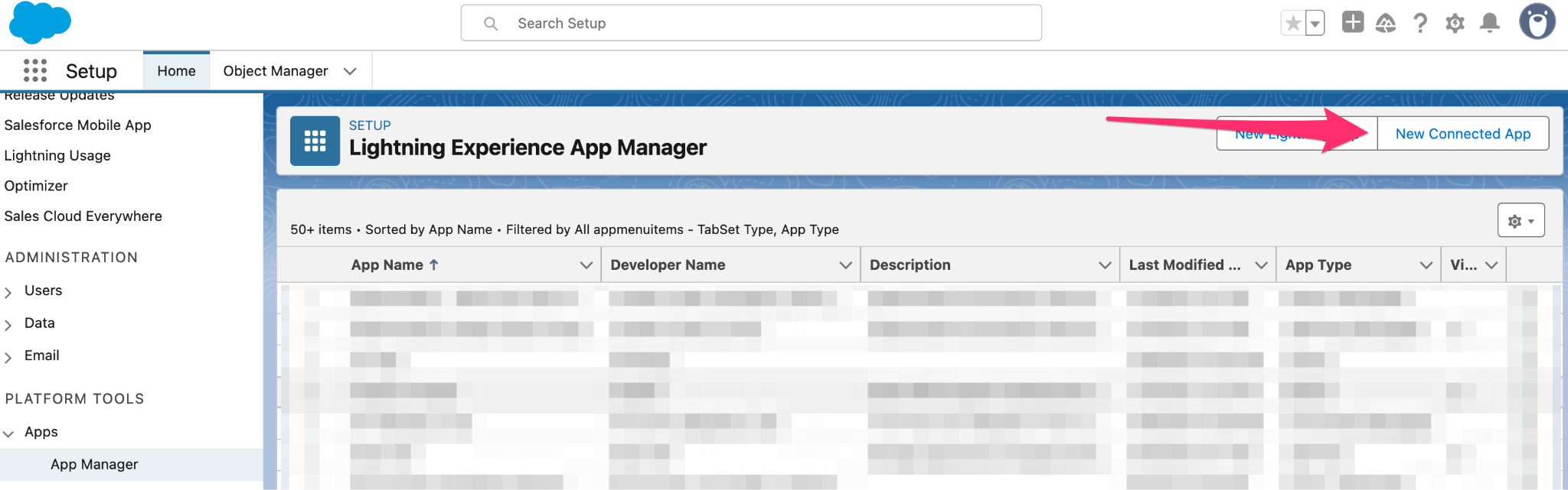 Platform - Integrations - Salesforce create a connected app