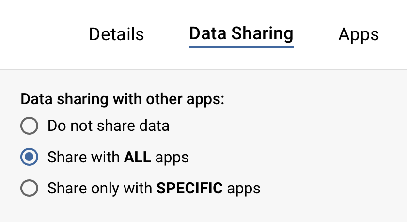 Platform - Integrations - Share Options