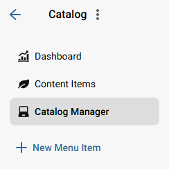 Catalog - Select Catalog Manager