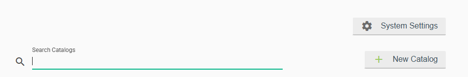Catalog - New Catalog button