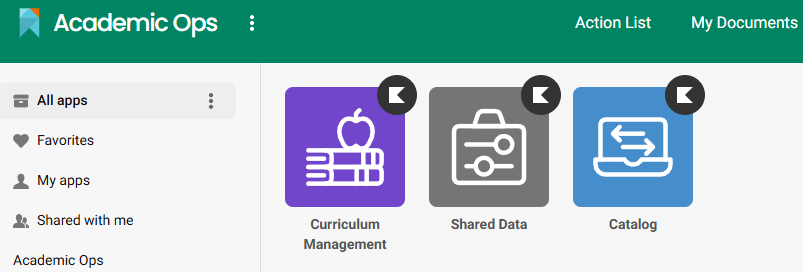 Catalog - Catalog selection from dashboard